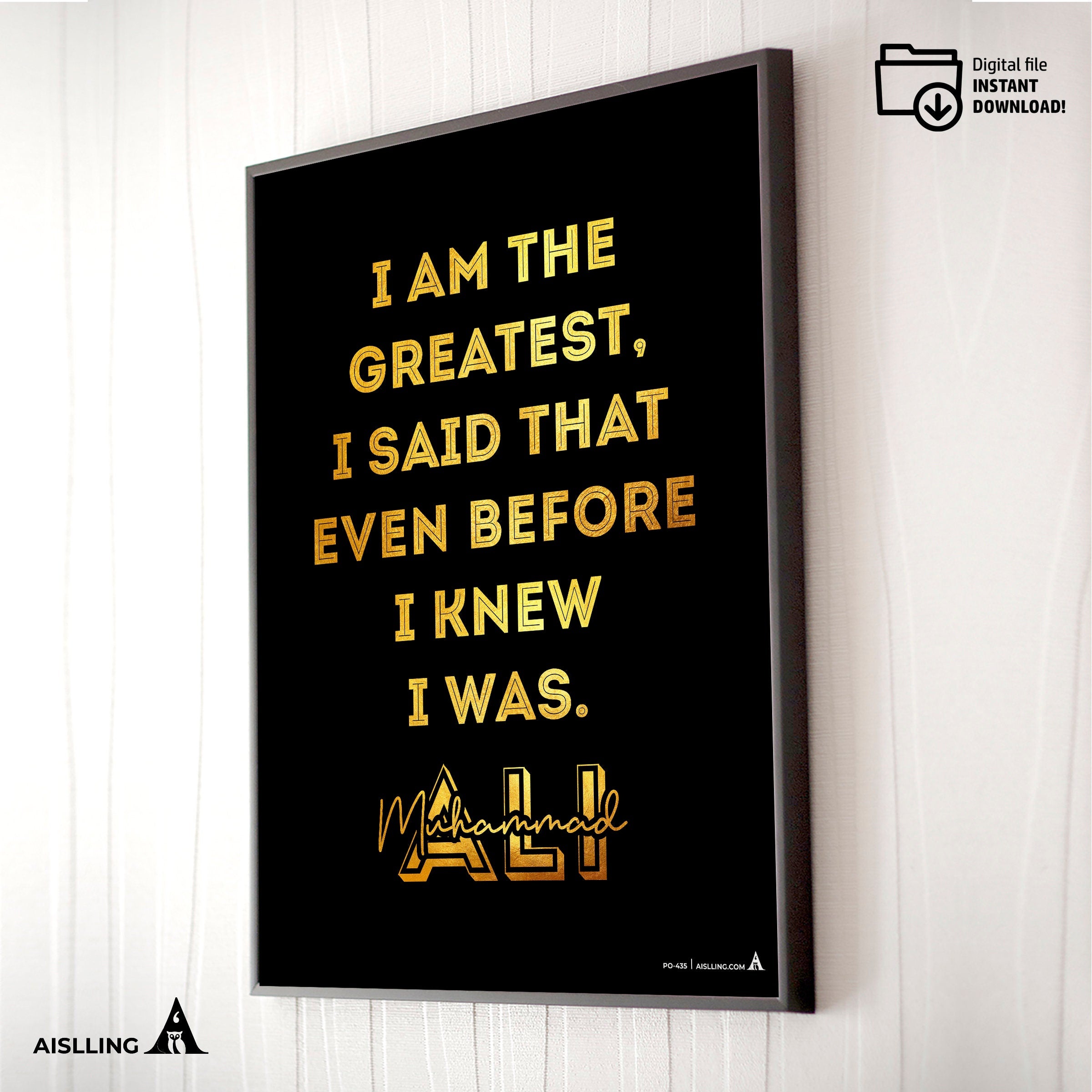 Aislling — Muhammad Ali Poster Quote Boxing Sports Quotes Posters Decorations Growth Mindset Décor Classroo... | Aislling printable