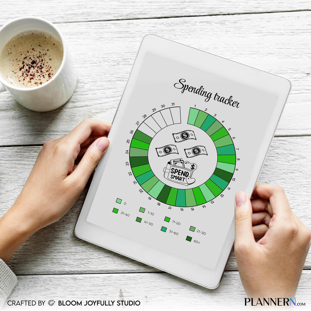 Budget Planner — Spending Tracker PRINTABLE, Daily Spending Tracker, Planner Page, Instant Download, A4, A5 | Bloom Joyfully printable