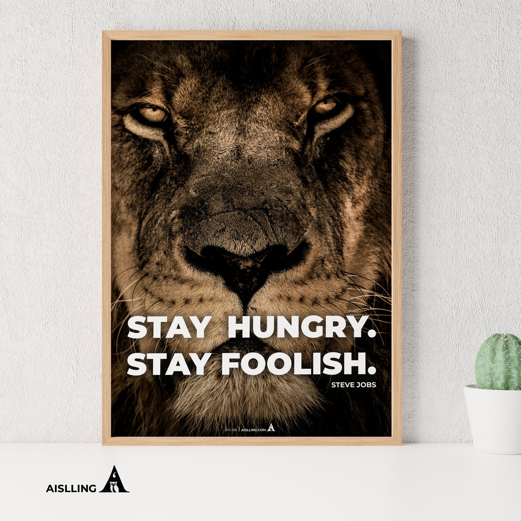 Aislling — Stay Hungry Stay Foolish, Steve Jobs Quote Poster Printables, Inspirational Quote Poster, Motiva... | Aislling printable
