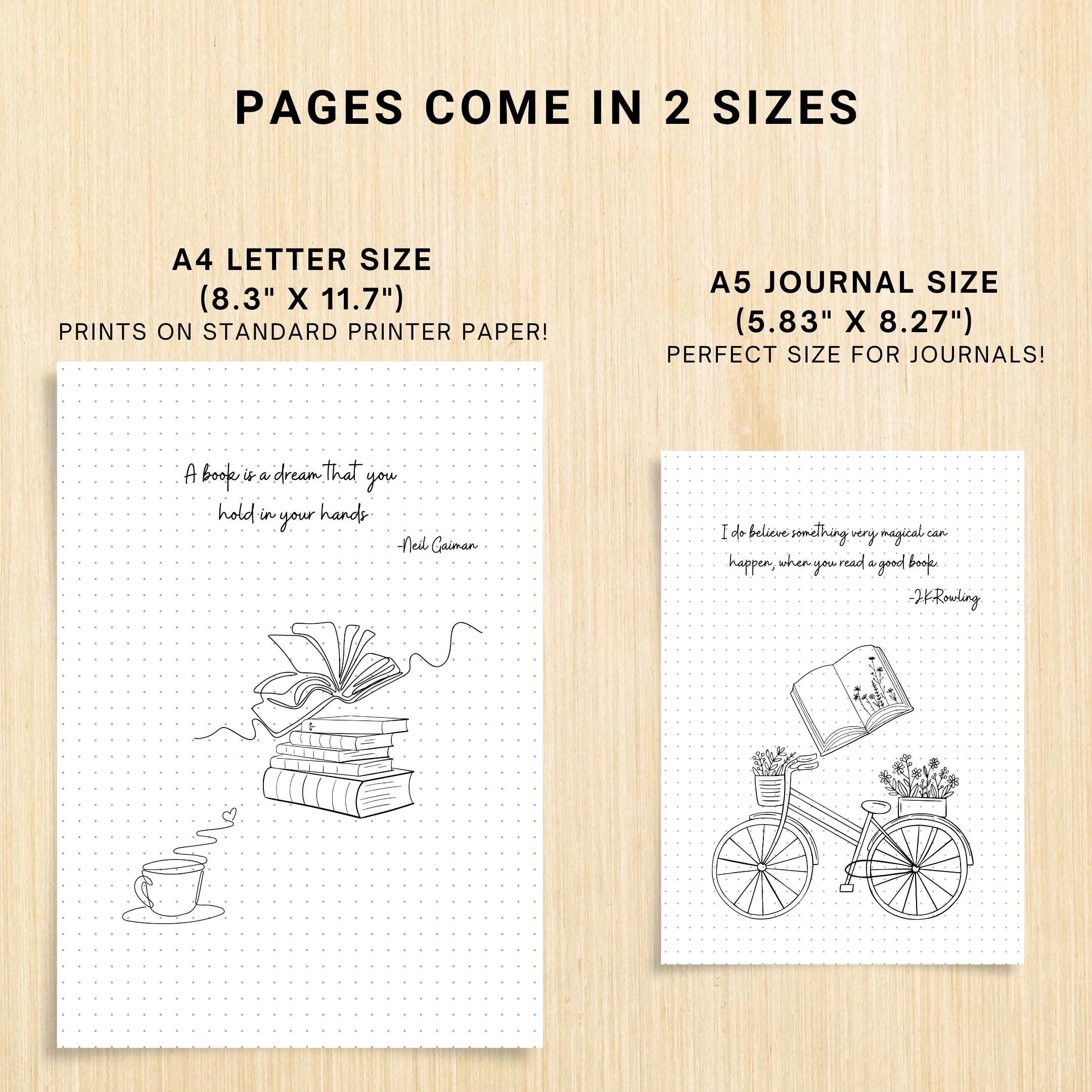 Book Cover Page — Reading Journal Cover Page (4), PRINTABLE Journal Page, Reading Tracker Cover page, Book ... | Bloom Joyfully printable