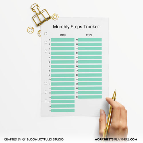 10K Step Tracker — Monthly Steps Tracker PRINTABLE, Daily Step Count Log, Fitness Walking Tracker, Health P... | Nutri Track printable
