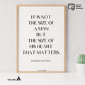 Aislling — Inspirational Quote Wall Art for Boys Room, "It's Not the Size of a Man", Black & White Printabl... | Aislling printable
