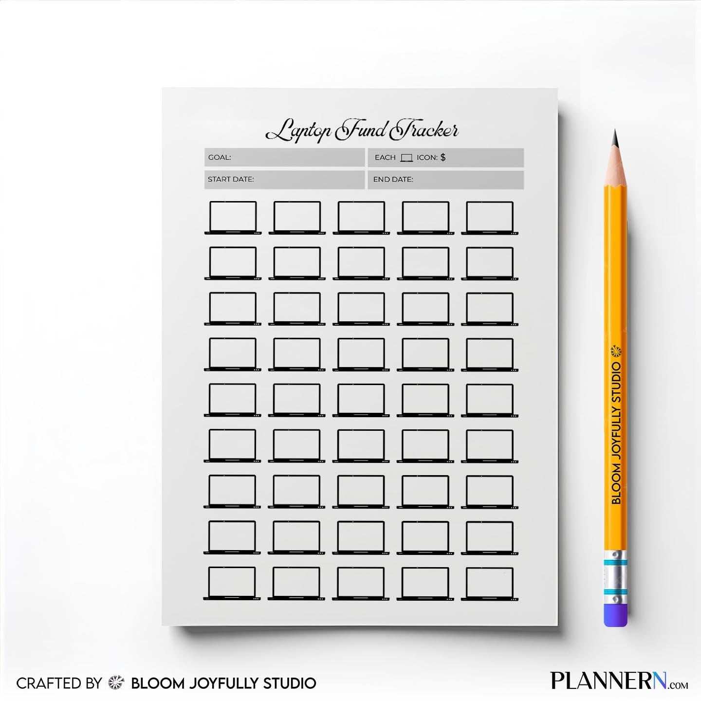 Budget Planner — Laptop Fund Tracker PRINTABLE, Laptop Savings Tracker, Tech Savings Planner, Savings Goal ... | Bloom Joyfully printable
