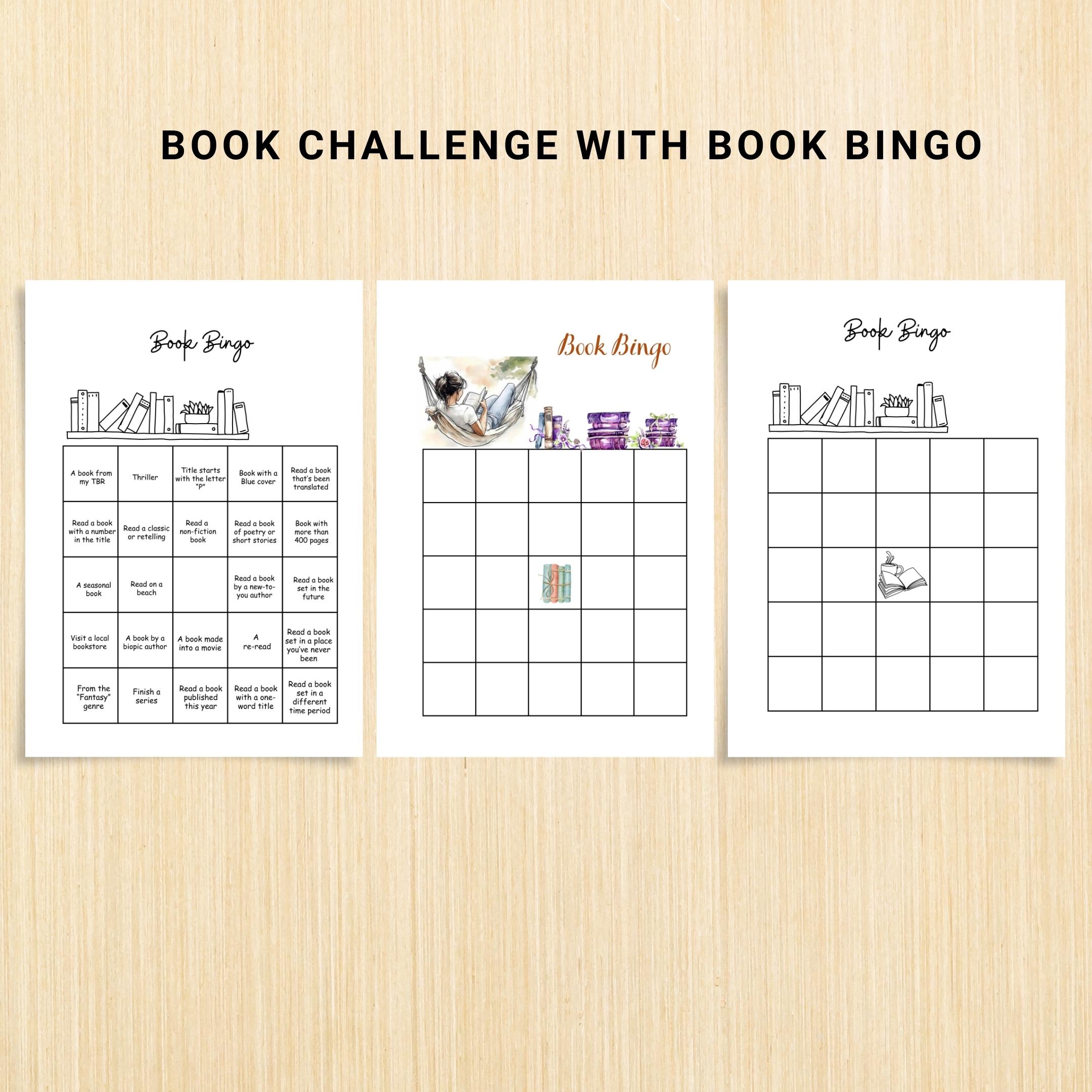 Book Challenge — Reading Challenge Bundle, Reading Tracker, Book Journal, PRINTABLE Journal Page, Book Chal... | Bloom Joyfully printable