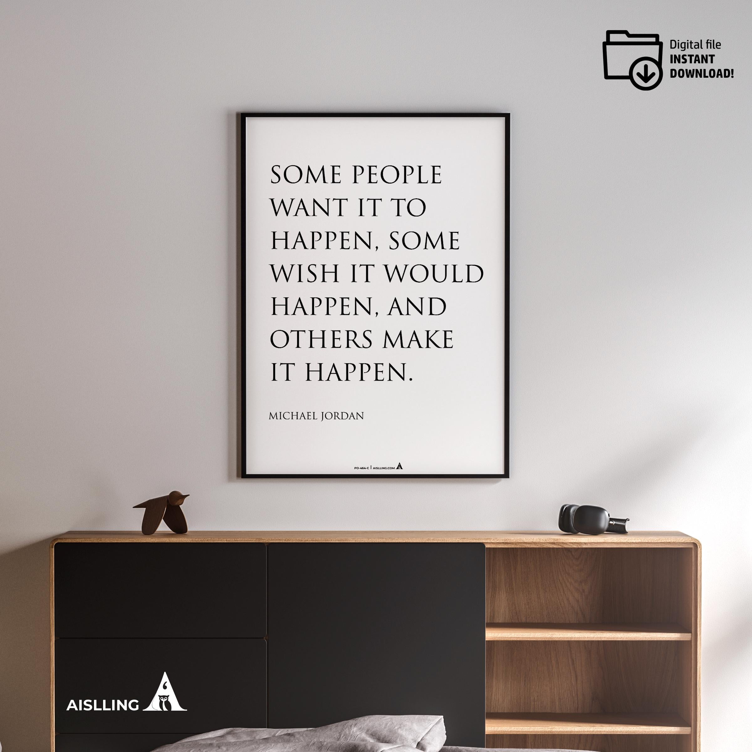 Air Jordan — Michael Jordan Quotes Digital Printable Wall Art Inspirational Quotes Jordan Mentality Poster ... | Aislling printable