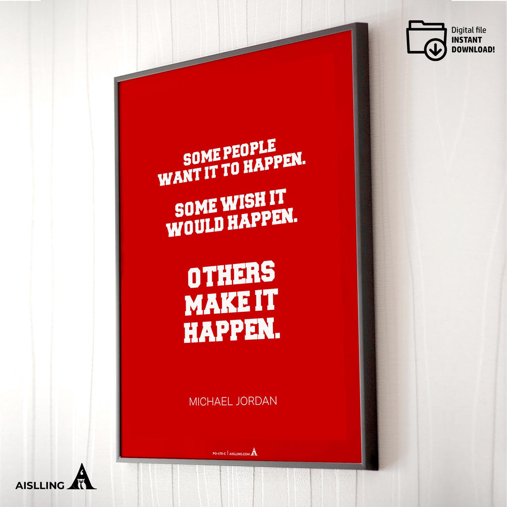 Aislling — Michael Jordan Motivational Quote Poster: NBA Sports Art (Digital Download) | Aislling printable
