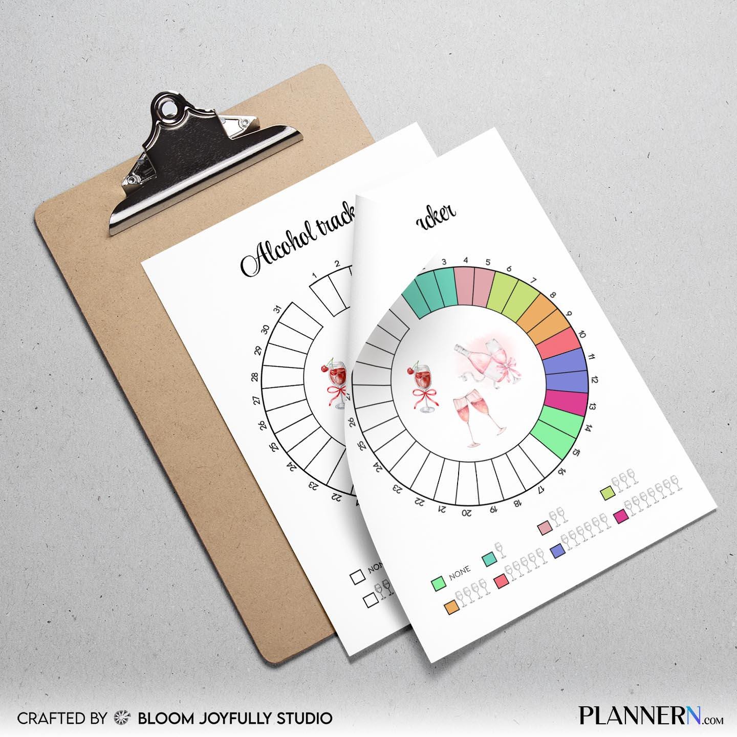 Alcohol Log — Alcohol Consumption Tracker Printable, Drink Log Template, Monthly Drinking Habit Tracker, We... | Bloom Joyfully printable