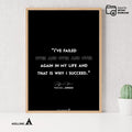 Athlete Quote — Michael Jordan Quote Printable Wall Art, "I've Failed Over and Over", Motivational Basketba... | Aislling printable