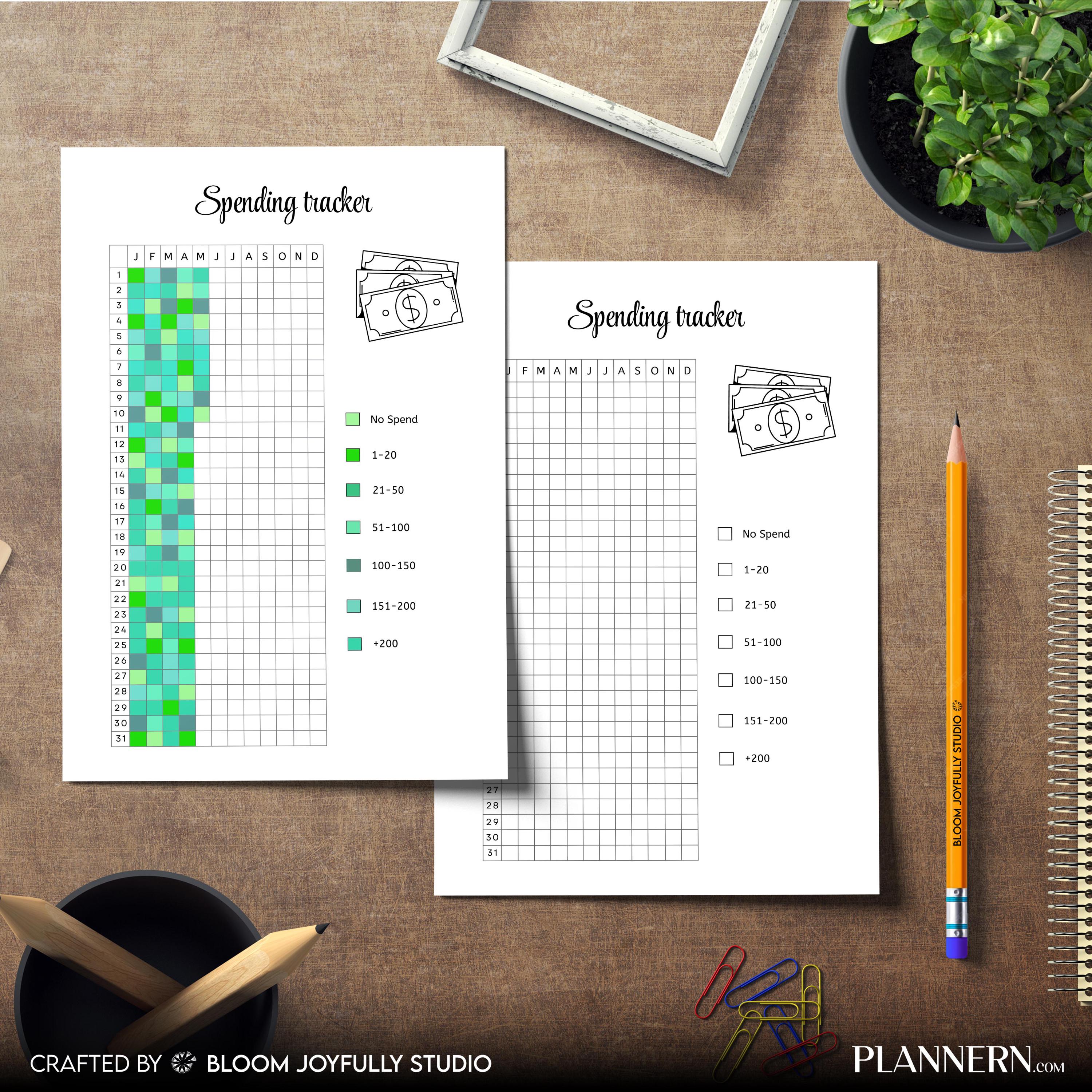 Budget Planner — Spending Tracker PRINTABLE, Finance Tracker, Expense Tracker, Money Spending, Money Log, P... | Bloom Joyfully printable