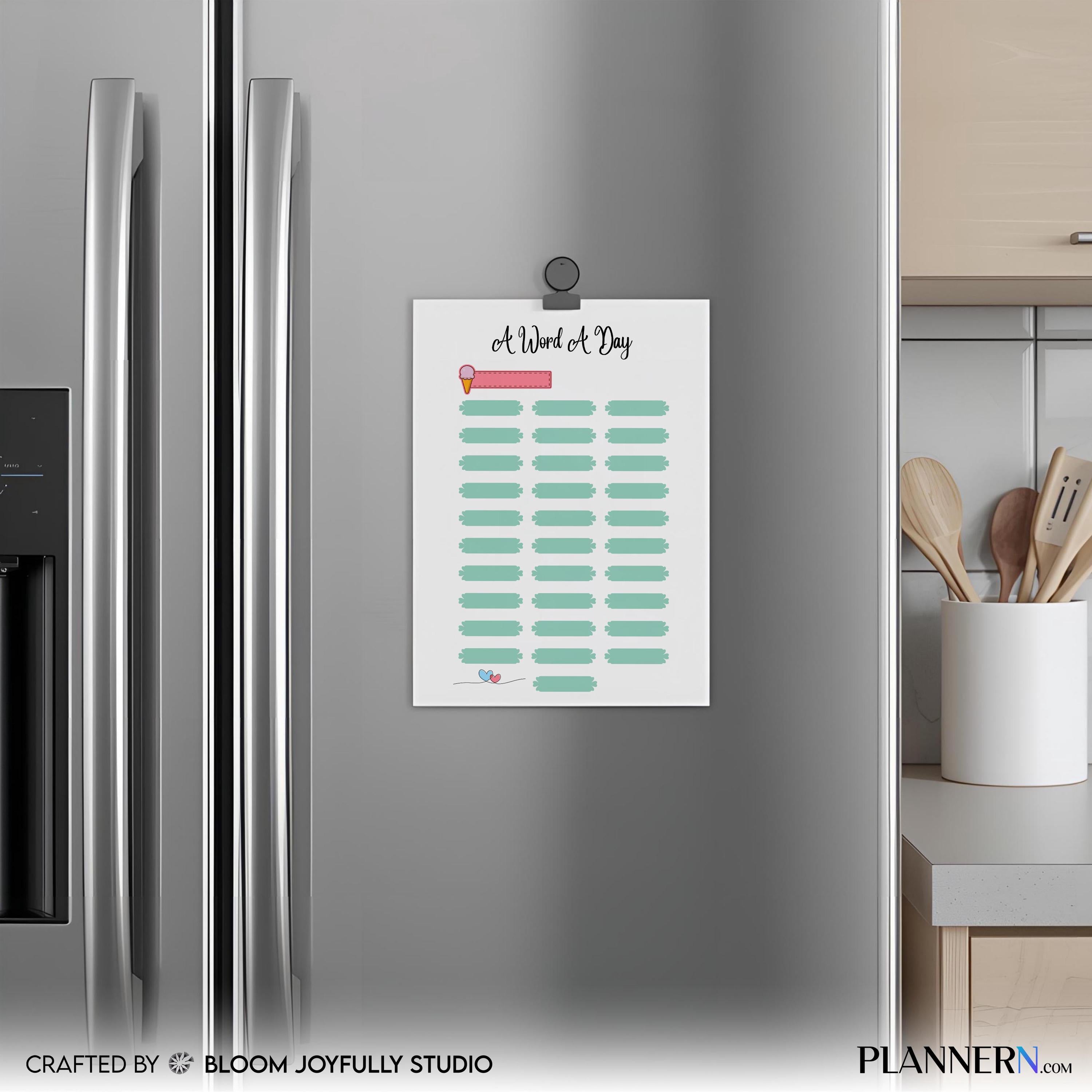Daily Learning Log — A Word A Day PRINTABLE – Daily Language Tracker, Word of the Day, Daily Word Learning,... | Bloom Joyfully printable