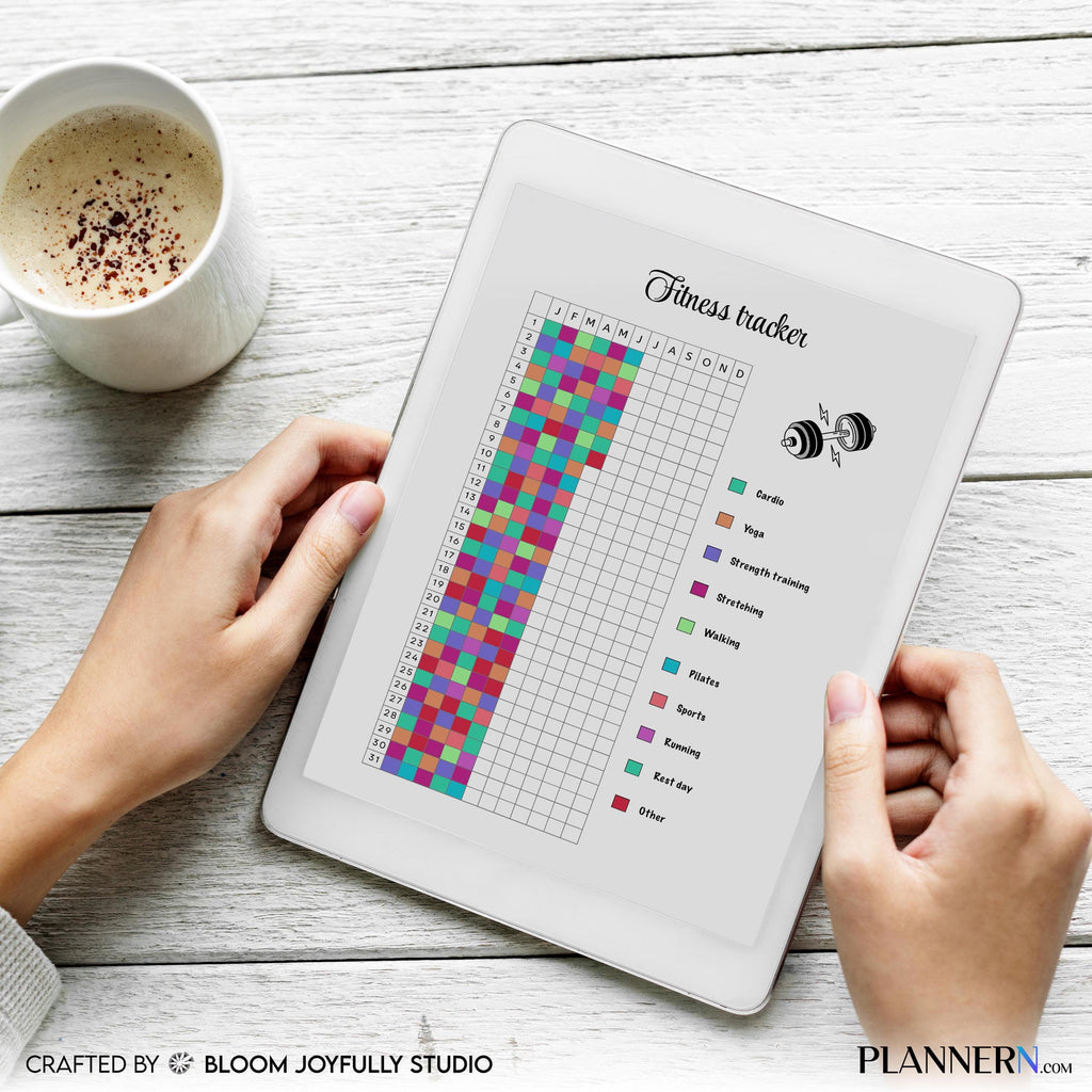 Daily Fitness — Fitness Tracker PRINTABLE, Workout Log and Fitness Planner, Health and Wellness Tracker, Ex... | Nutri Track printable