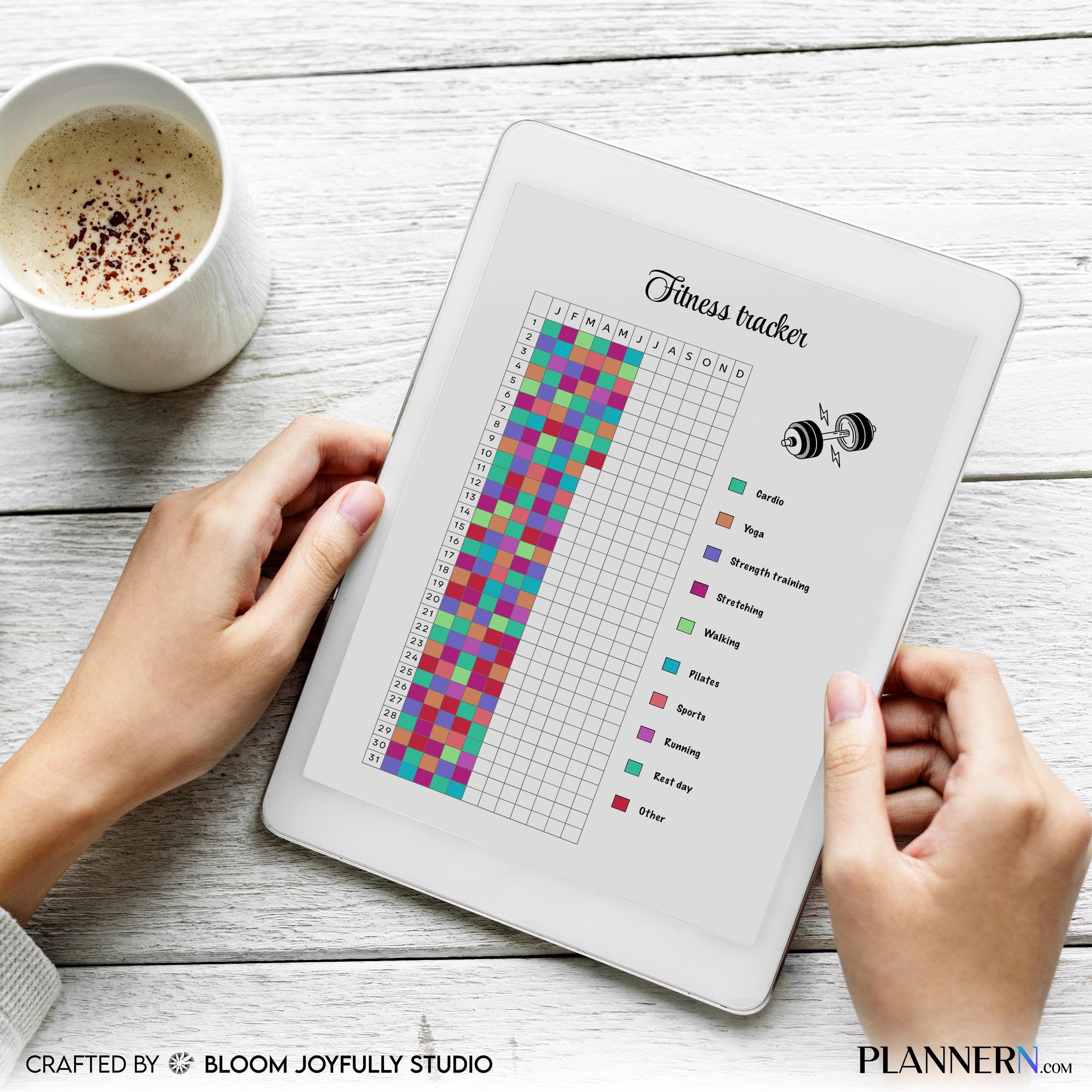 Daily Fitness — Fitness Tracker PRINTABLE, Workout Log and Fitness Planner, Health and Wellness Tracker, Ex... | Nutri Track printable