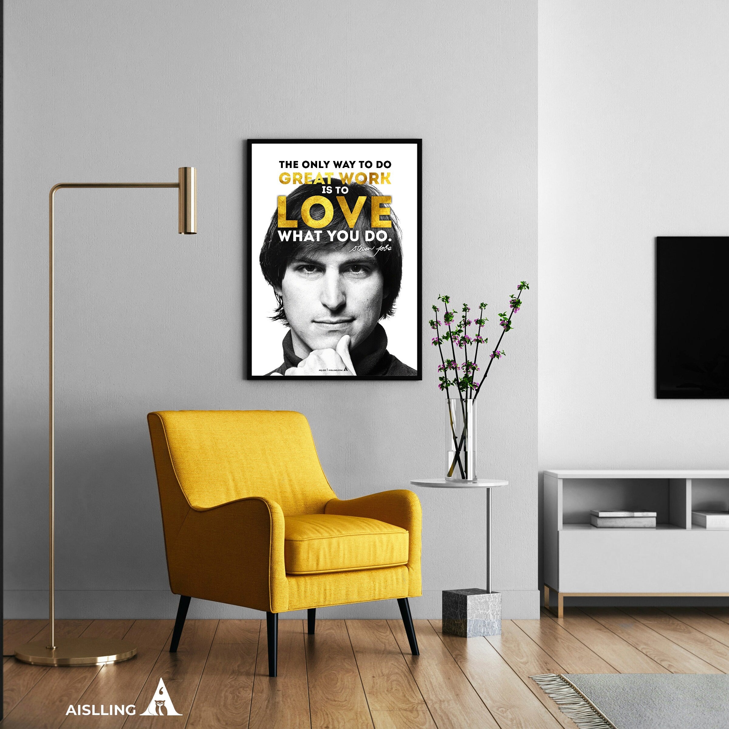 Aislling — Love what you do, Steve Jobs Quote Poster Printables, Inspirational Quote Poster, Motivational A... | Aislling printable
