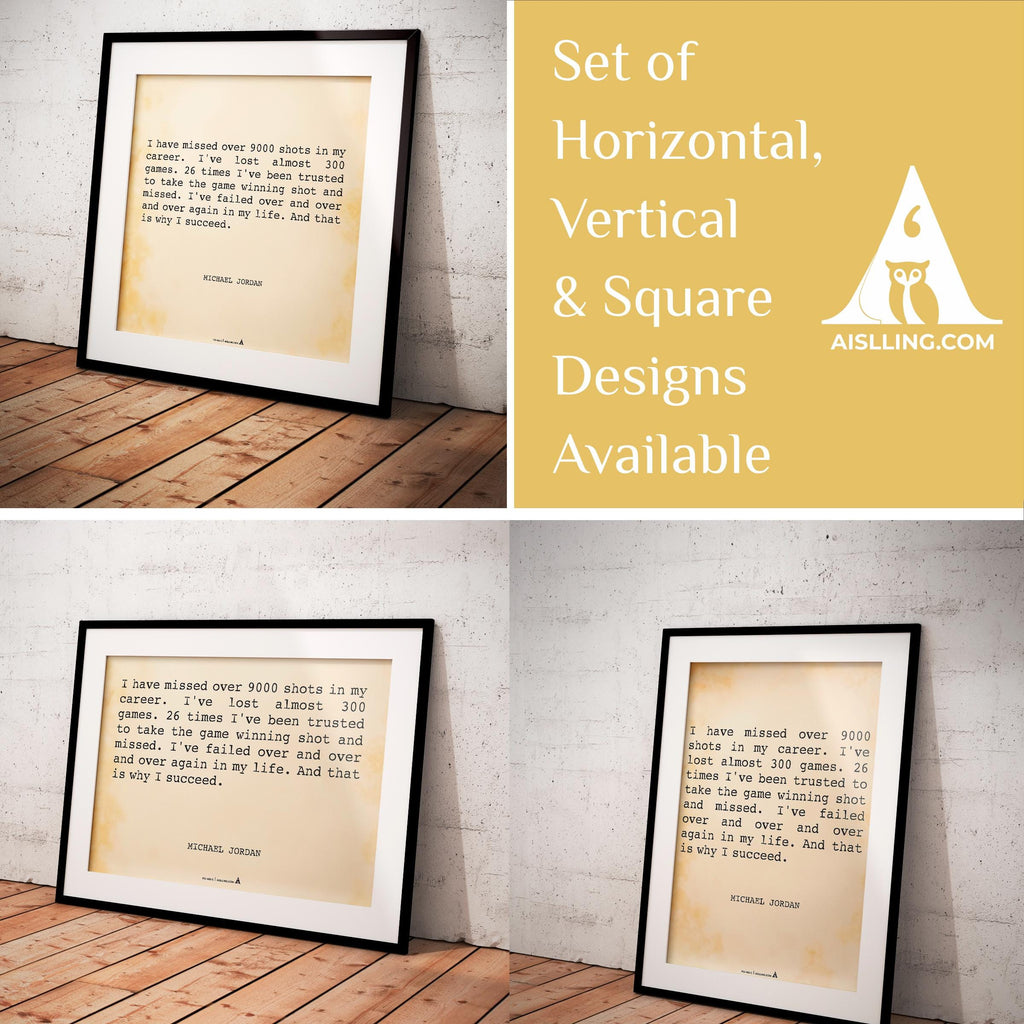 Aislling — Digital Printable Wall Art Inspirational Quotes Jordan Mentality Poster Basketball Quote Michael... | Aislling printable
