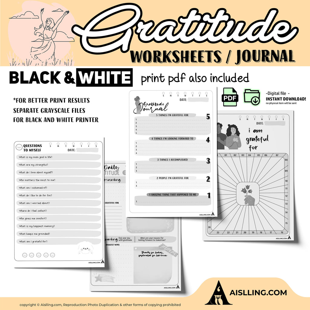 Adhd Worksheets — Gratitude worksheets, Gratitude Journal, therapist resources, depression book, gratefulne... | Mindfulness printable