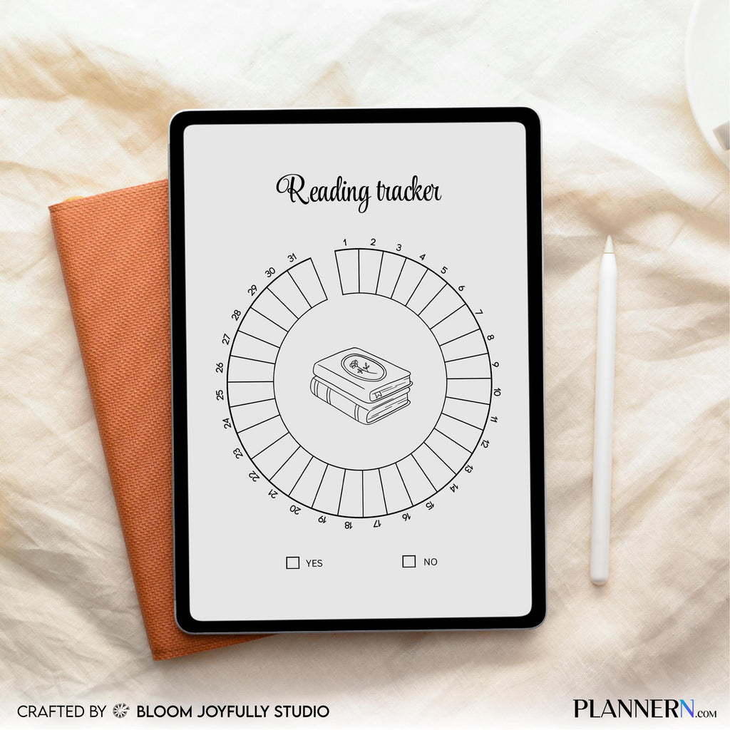 Aesthetic Planner — Reading Tracker PRINTABLE, Reading Tracker, Reading Log, Habit Tracker, Book Journal, R... | Bloom Joyfully printable