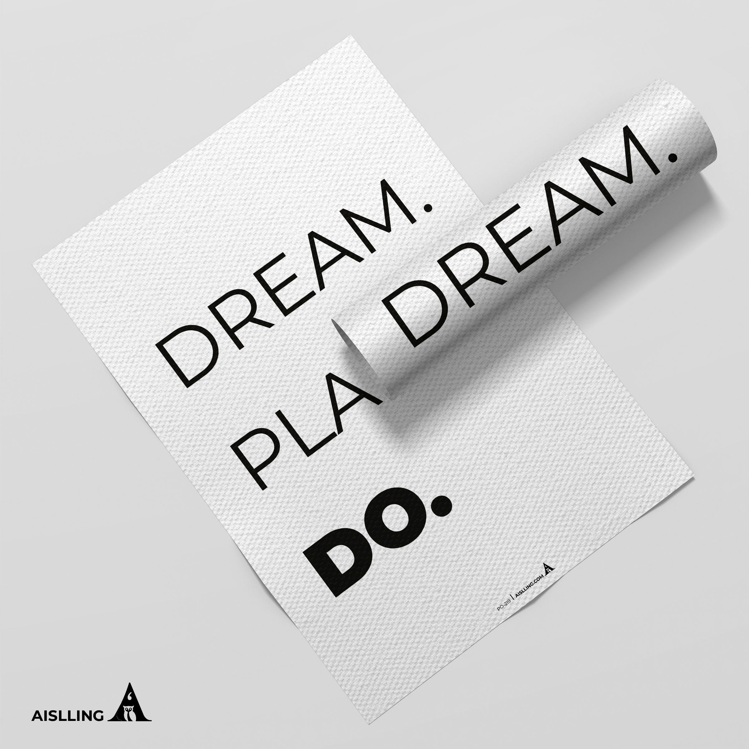 Aislling — DREAM PLAN DO, Quote Poster Printable Inspirational Quote Poster Motivational Art Famous Quotes | Aislling printable