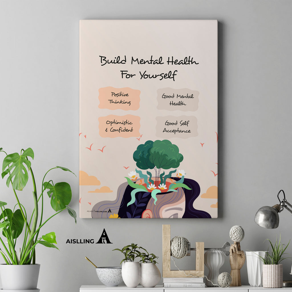 Aislling — Build Mental Health For Yourself, Decor Print Counselor Office Art Feelings SEL Kids Peace Class... | Mindfulness printable