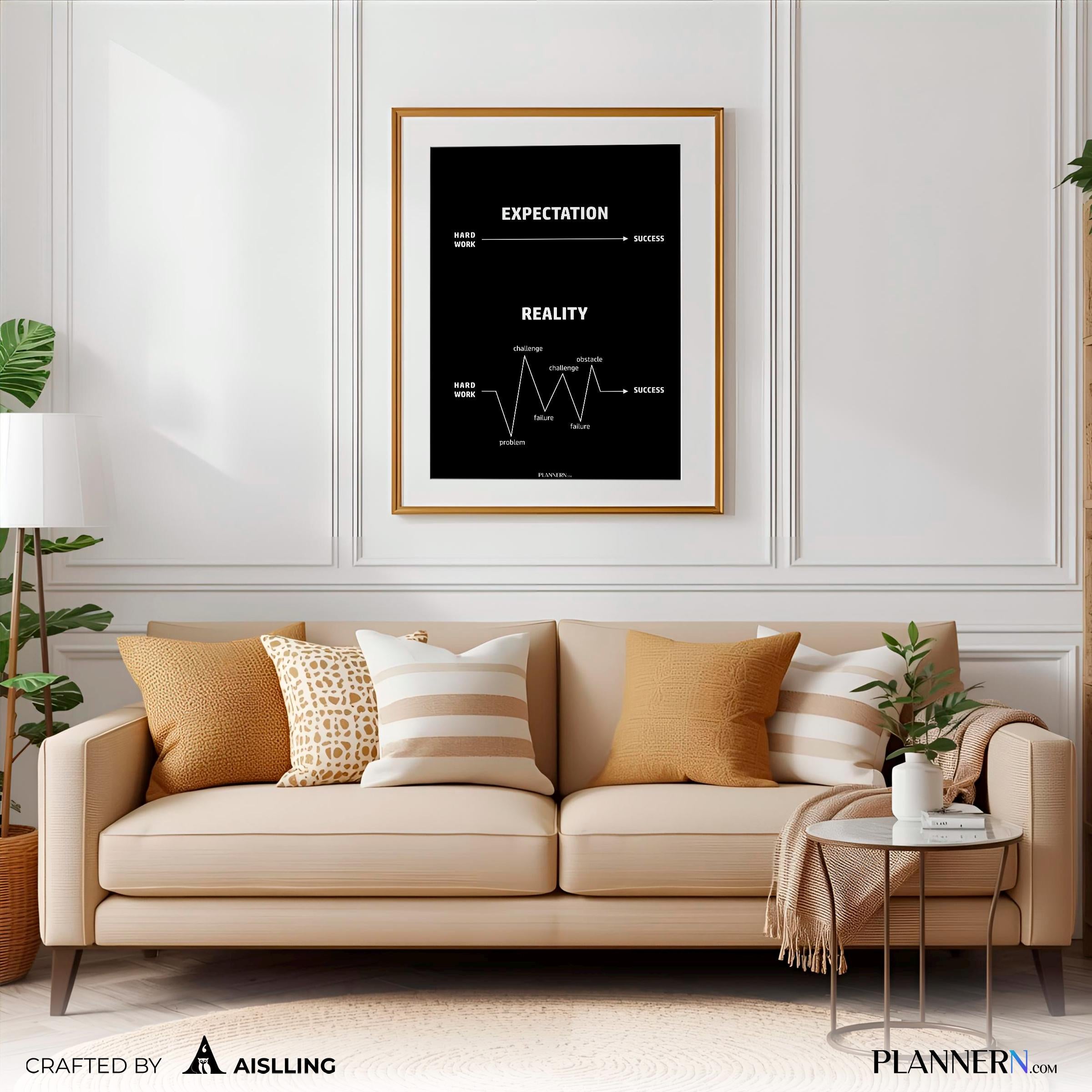 Expectation Reality — Expectation and Reality Quote Poster – Relatable Humor Wall Art, Funny Meme Decor, Mi... | Aislling printable