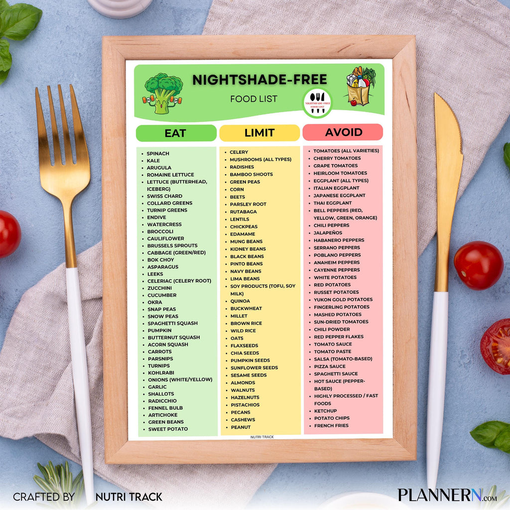 Anti Inflammatory — Nightshade, Free Food List Printable, Anti, Inflammatory Nightshade, Free List, Low His... | Nutri Track printable