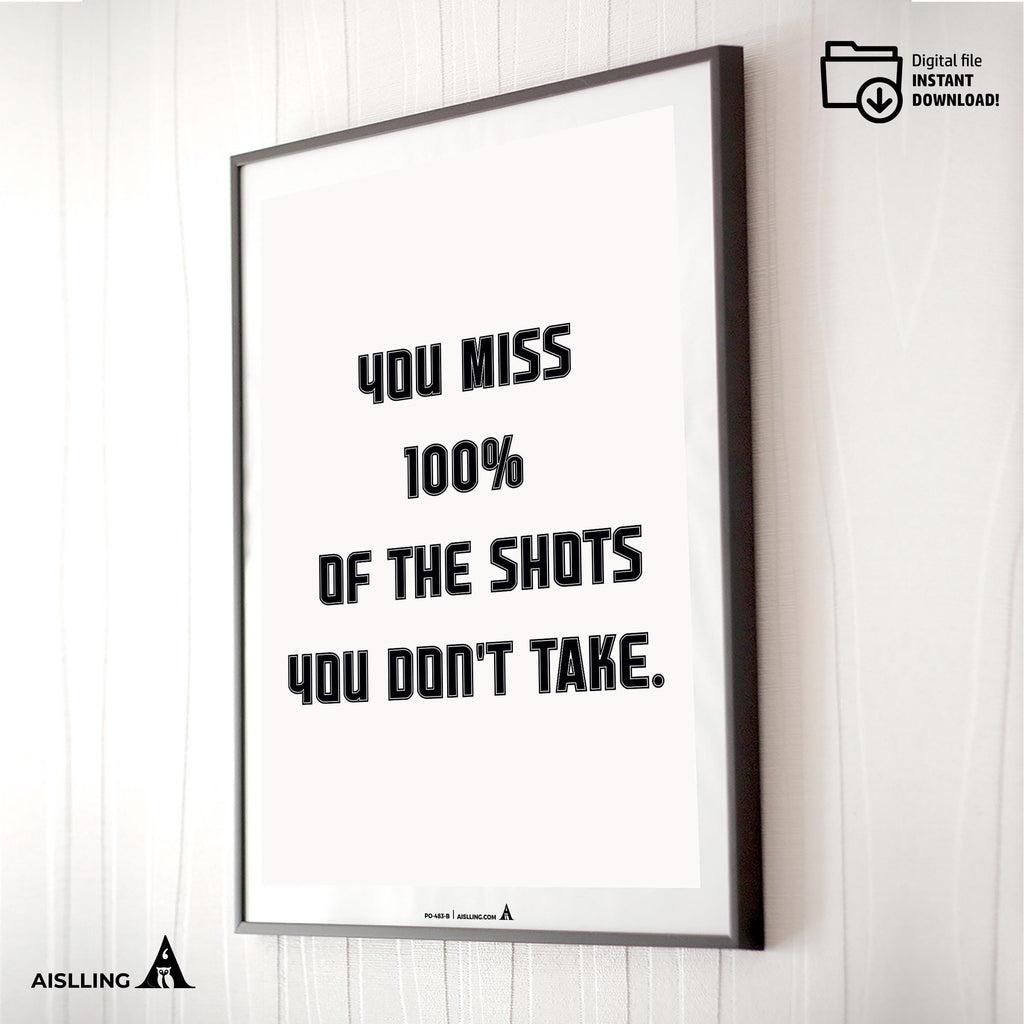 Aislling — Michael Jordan Inspirational Quote Poster: Basketball Wall Art (Digital Download) | Aislling printable