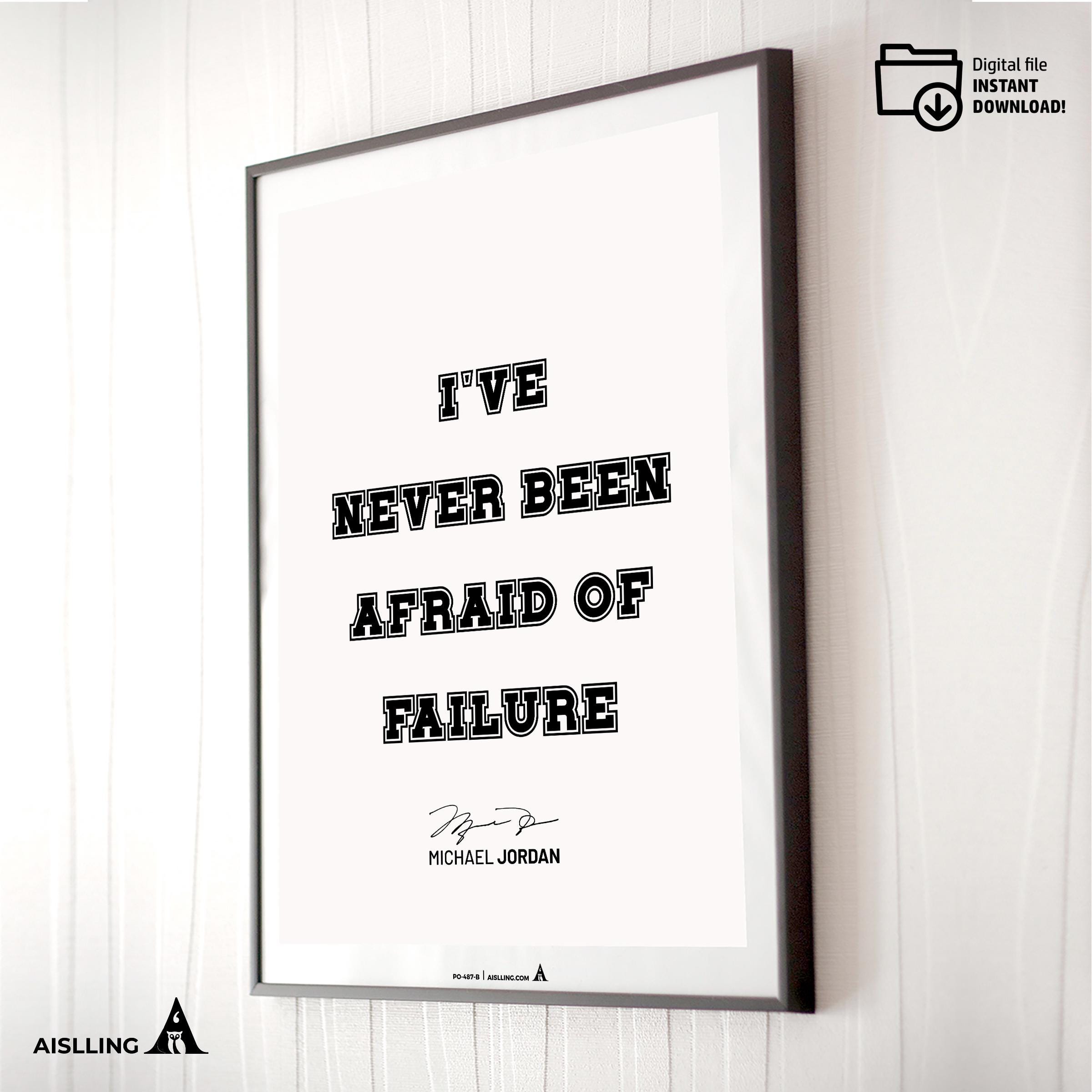 Athlete Wall Decor — Michael Jordan Motivational Quote Art: Basketball Sports Poster (Digital Download) | Aislling printable