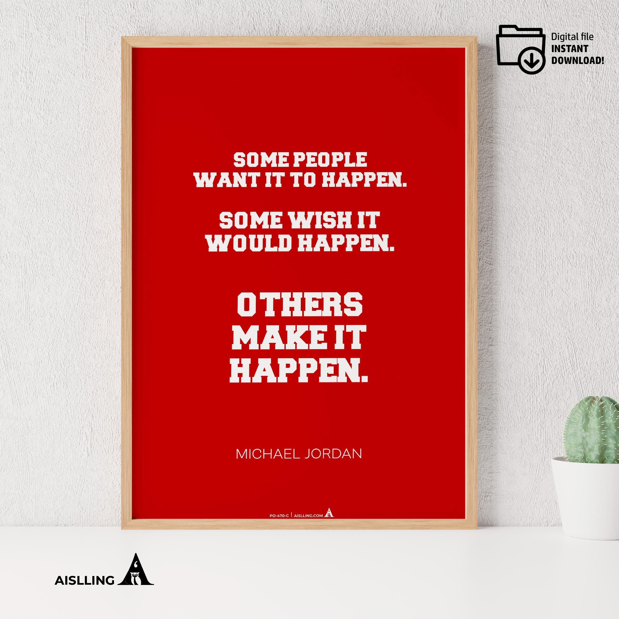 Aislling — Michael Jordan Motivational Quote Poster: NBA Sports Art (Digital Download) | Aislling printable