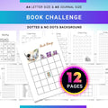 Book Challenge — Reading Challenge Bundle, Reading Tracker, Book Journal, PRINTABLE Journal Page, Book Chal... | Bloom Joyfully printable