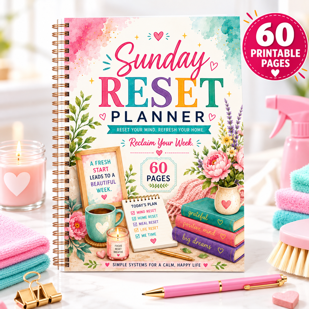 Sunday Reset Planner — Printable PDF — existing product preview 1