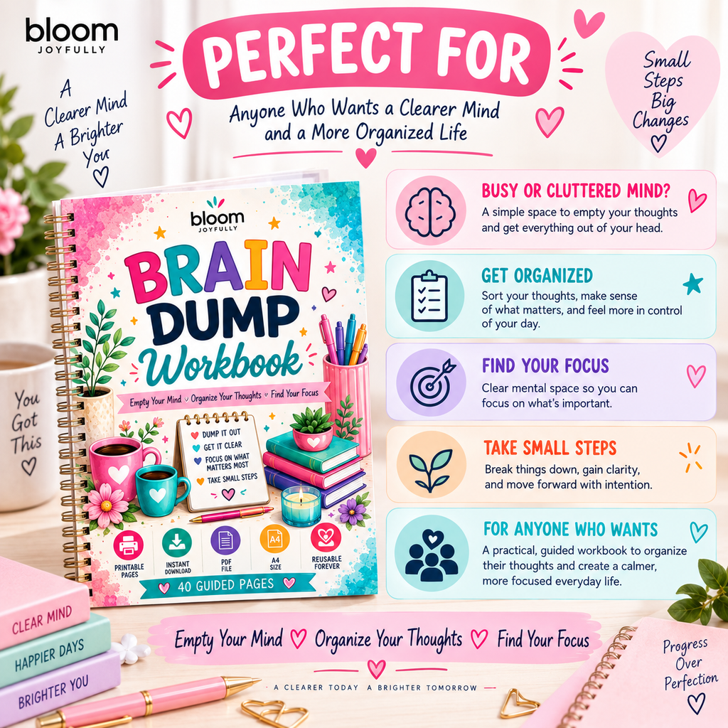 Brain Dump Workbook — Printable PDF — existing product preview 2