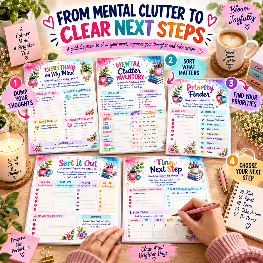 Brain Dump Workbook — Printable PDF — existing product preview 4