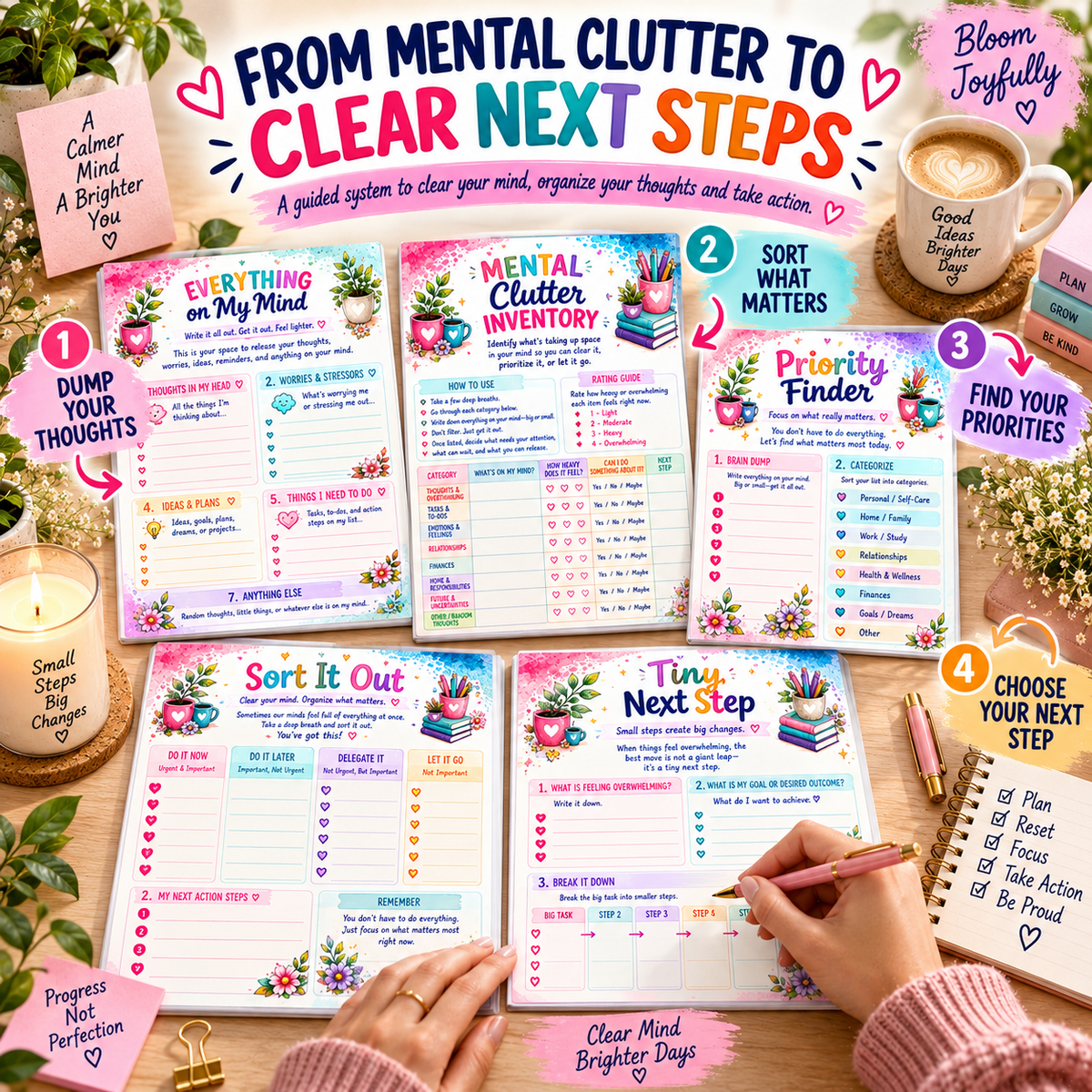 Brain Dump Workbook — Printable PDF — existing product preview 4