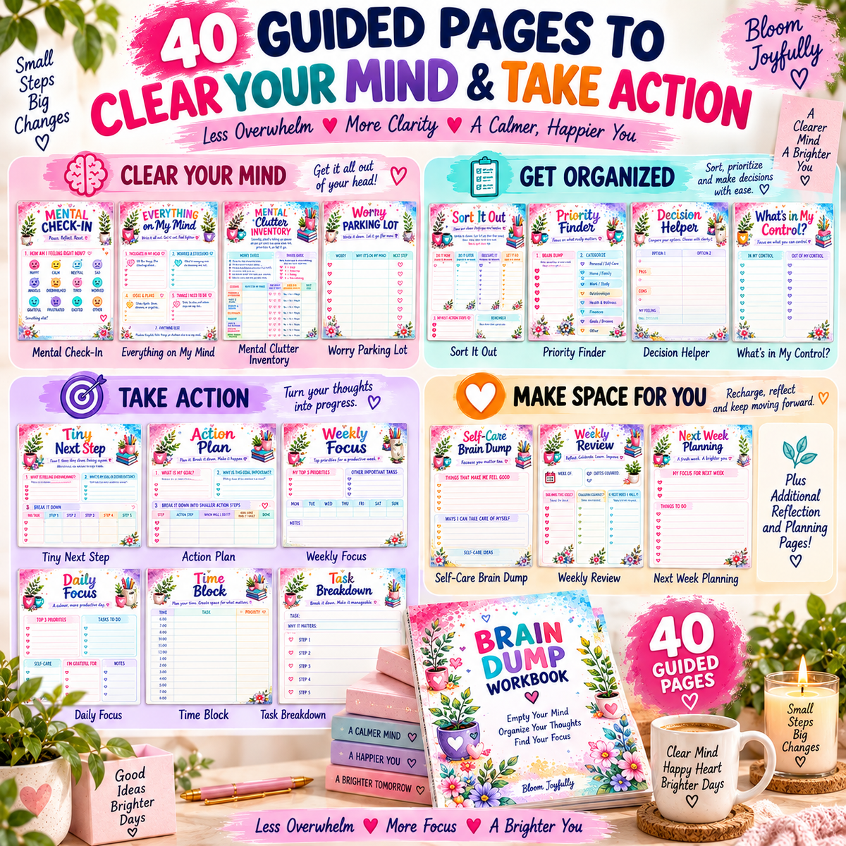Brain Dump Workbook — Printable PDF — existing product preview 5