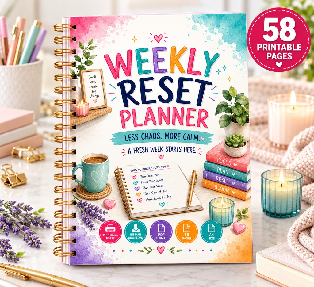 Weekly Reset Planner — Printable PDF — existing product preview 1