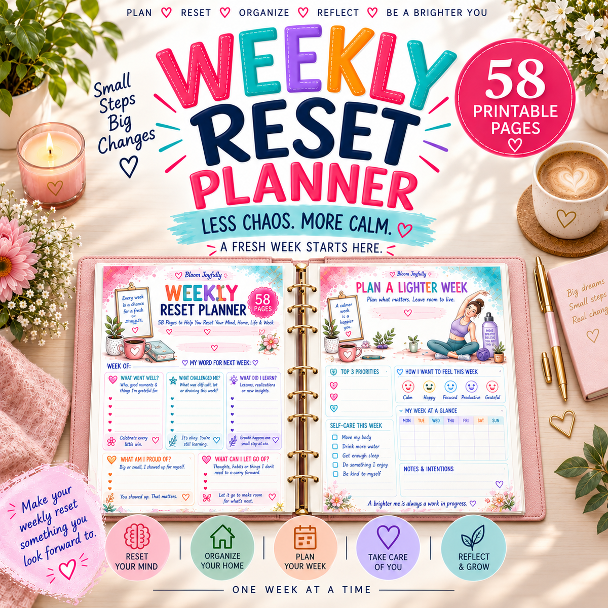 Weekly Reset Planner — Printable PDF — existing product preview 4