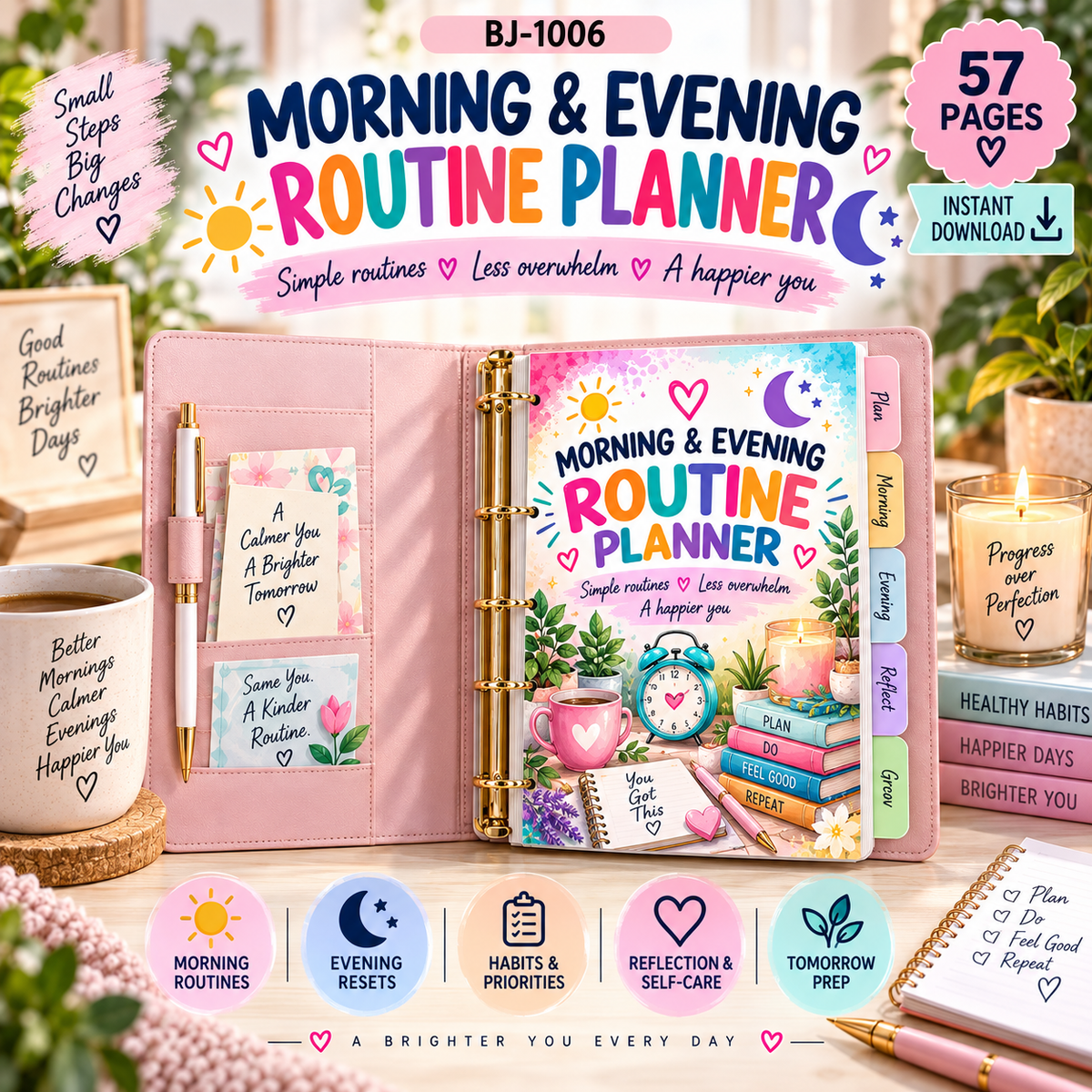 Morning & Evening Routine Planner — Printable PDF — existing product preview 3