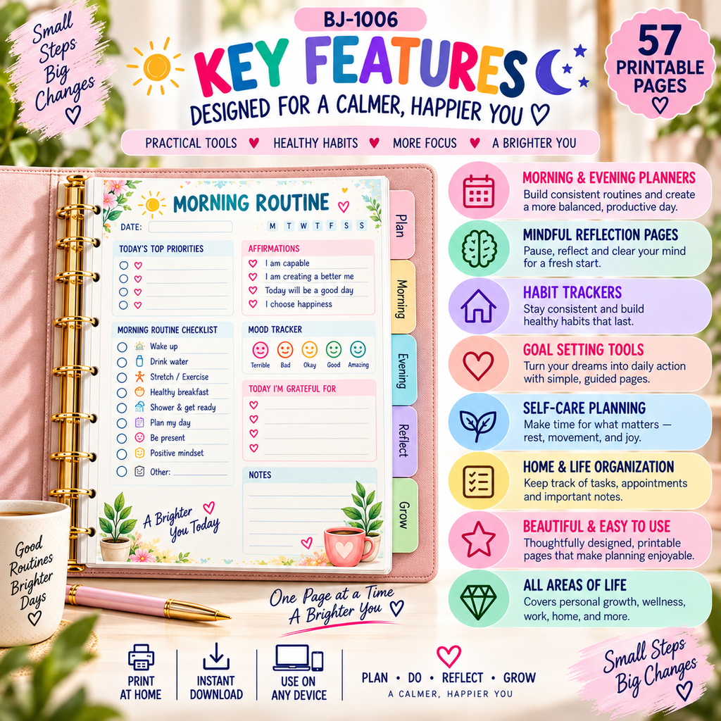 Morning & Evening Routine Planner — Printable PDF — existing product preview 4