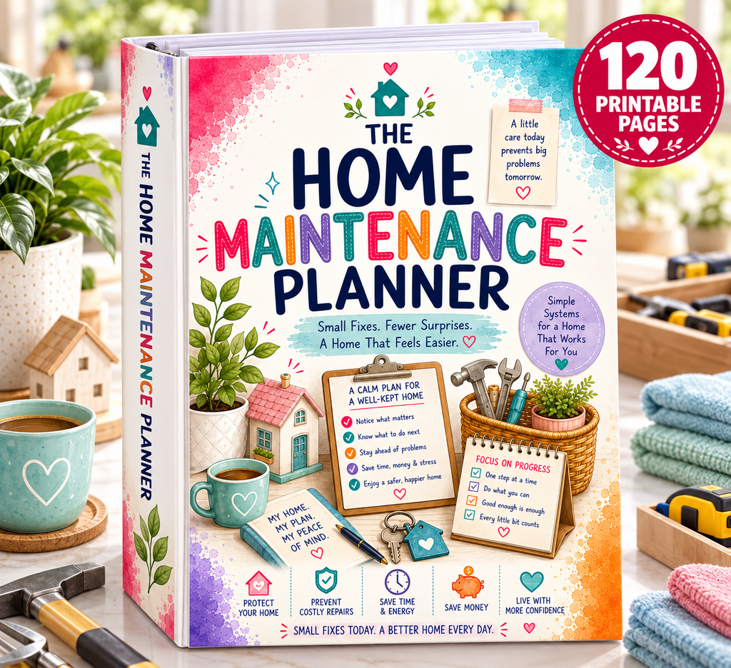 Home Maintenance Planner — Printable PDF — existing product preview 1