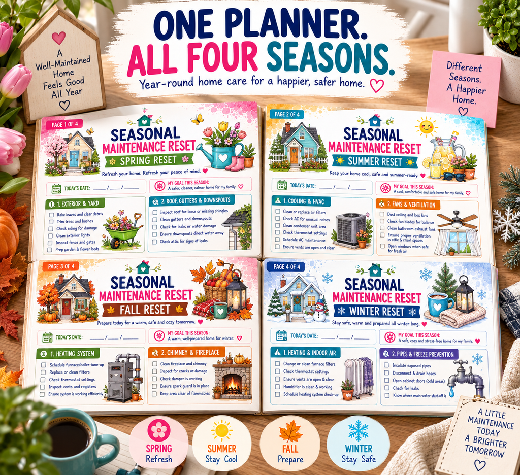 Home Maintenance Planner — Printable PDF — existing product preview 3