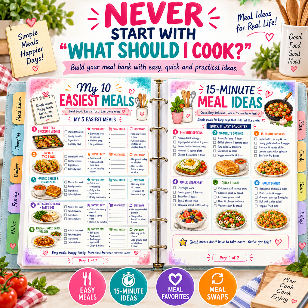 The Meal Planner — Printable PDF — existing product preview 4