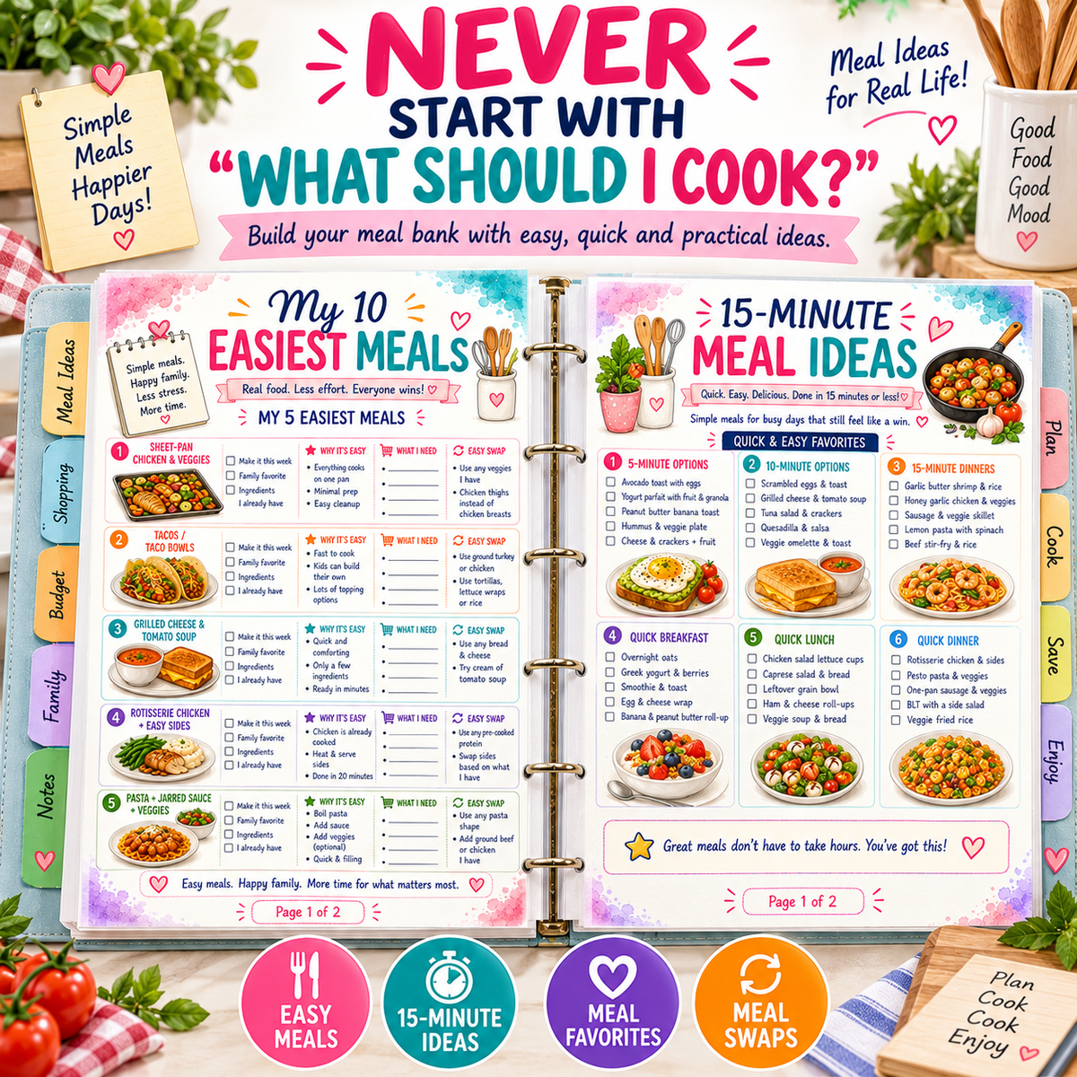The Meal Planner — Printable PDF — existing product preview 4