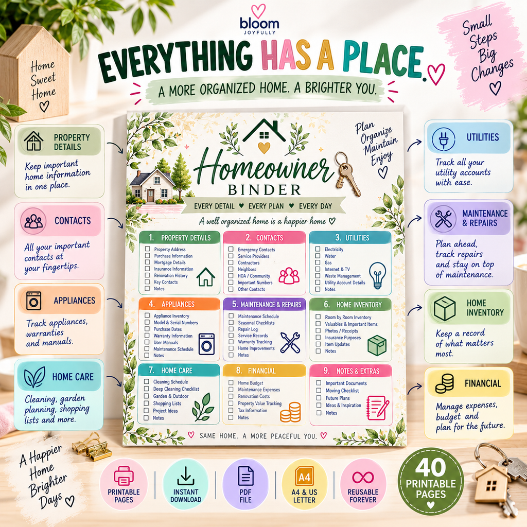 New Homeowner Binder — Printable PDF — existing product preview 4