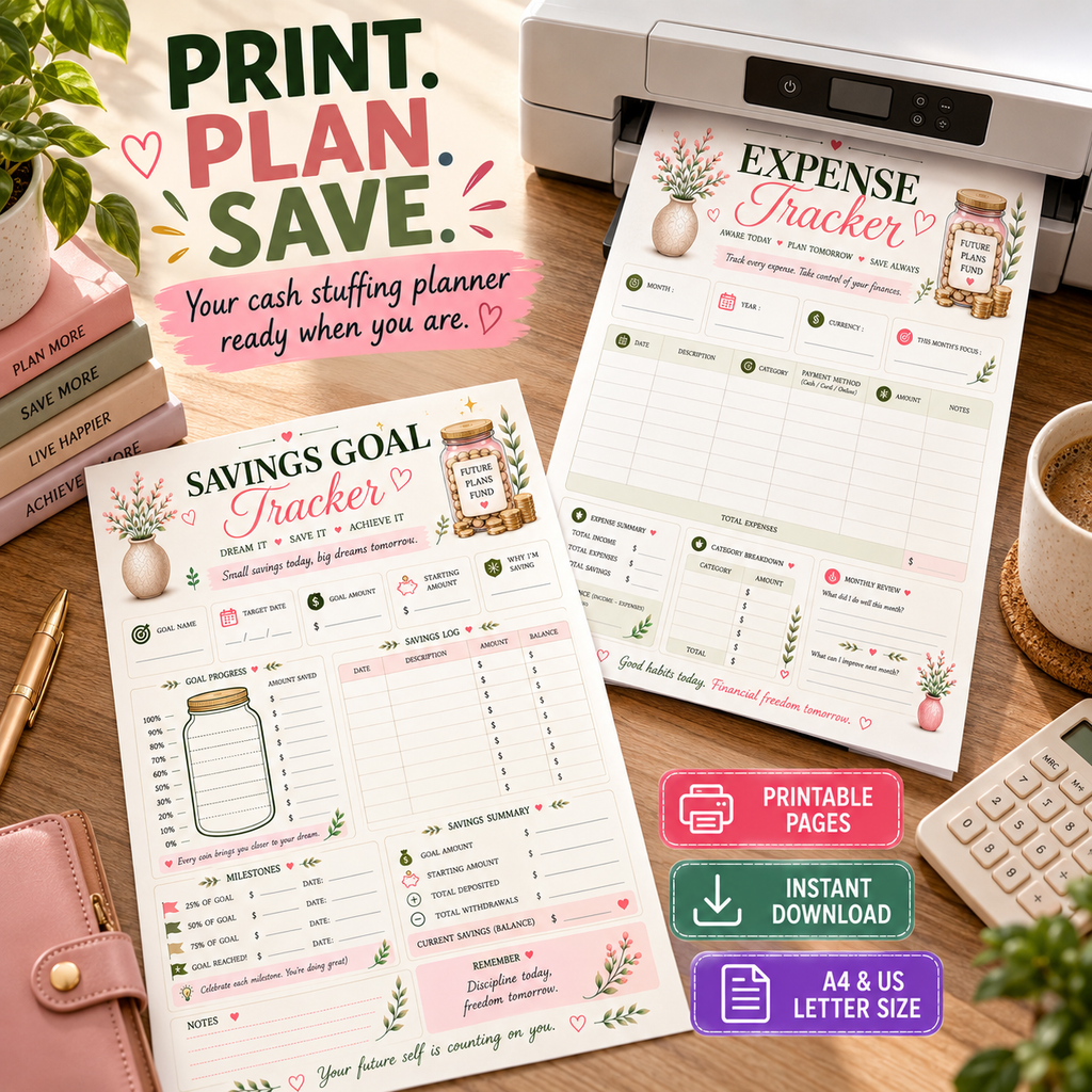Cash Stuffing Planner — Printable PDF — existing product preview 3