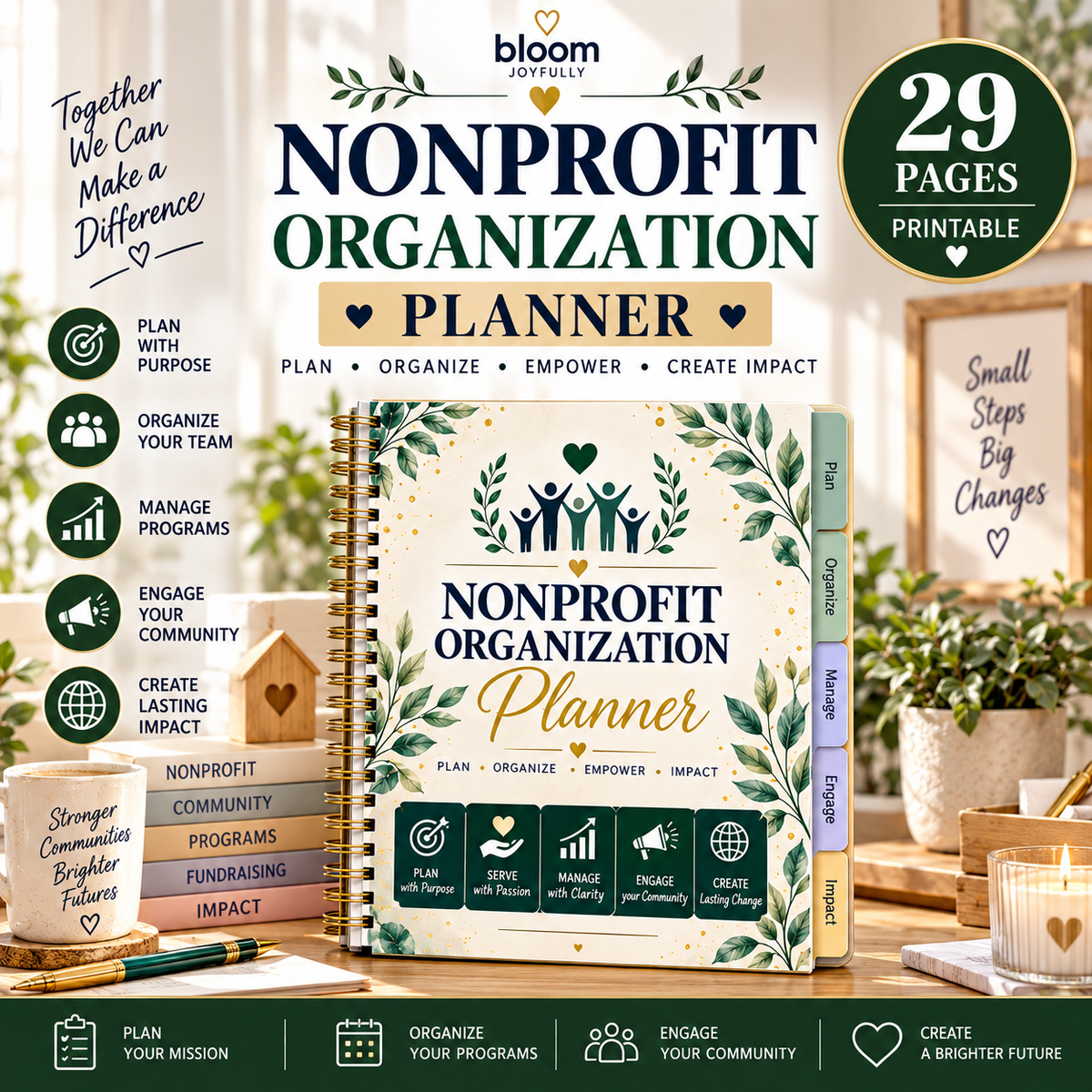Nonprofit Organization Planner — Printable PDF — existing product preview 2