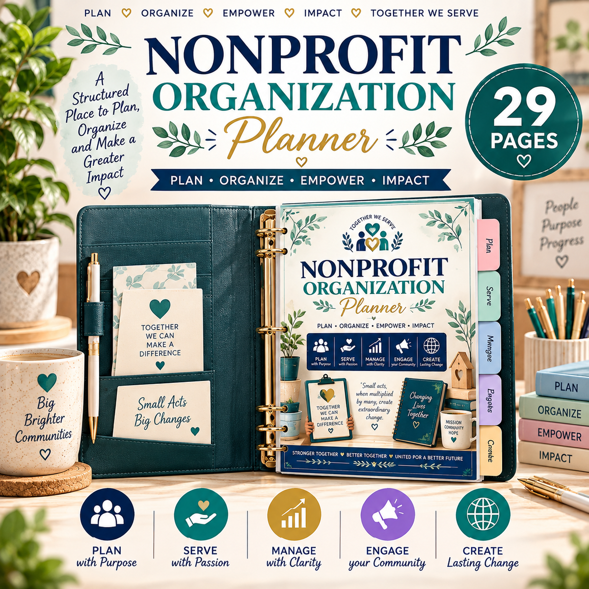 Nonprofit Organization Planner — Printable PDF — existing product preview 3