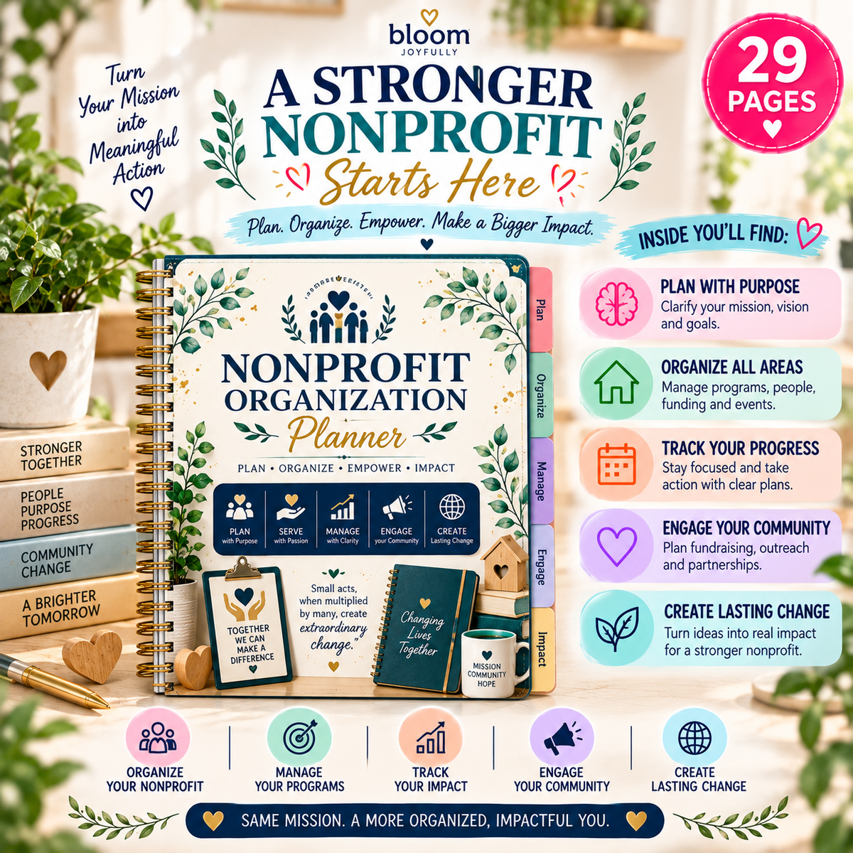 Nonprofit Organization Planner — Printable PDF — existing product preview 4