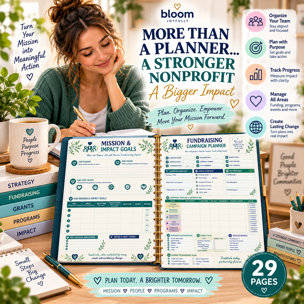 Nonprofit Organization Planner — Printable PDF — existing product preview 5