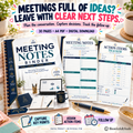 BloomJoyfullyStudio Meeting Notes Binder, 30-page A4 printable — 01