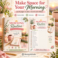 Morning Routine Planner — 01 mockup; 15-page A4 digital printable only
