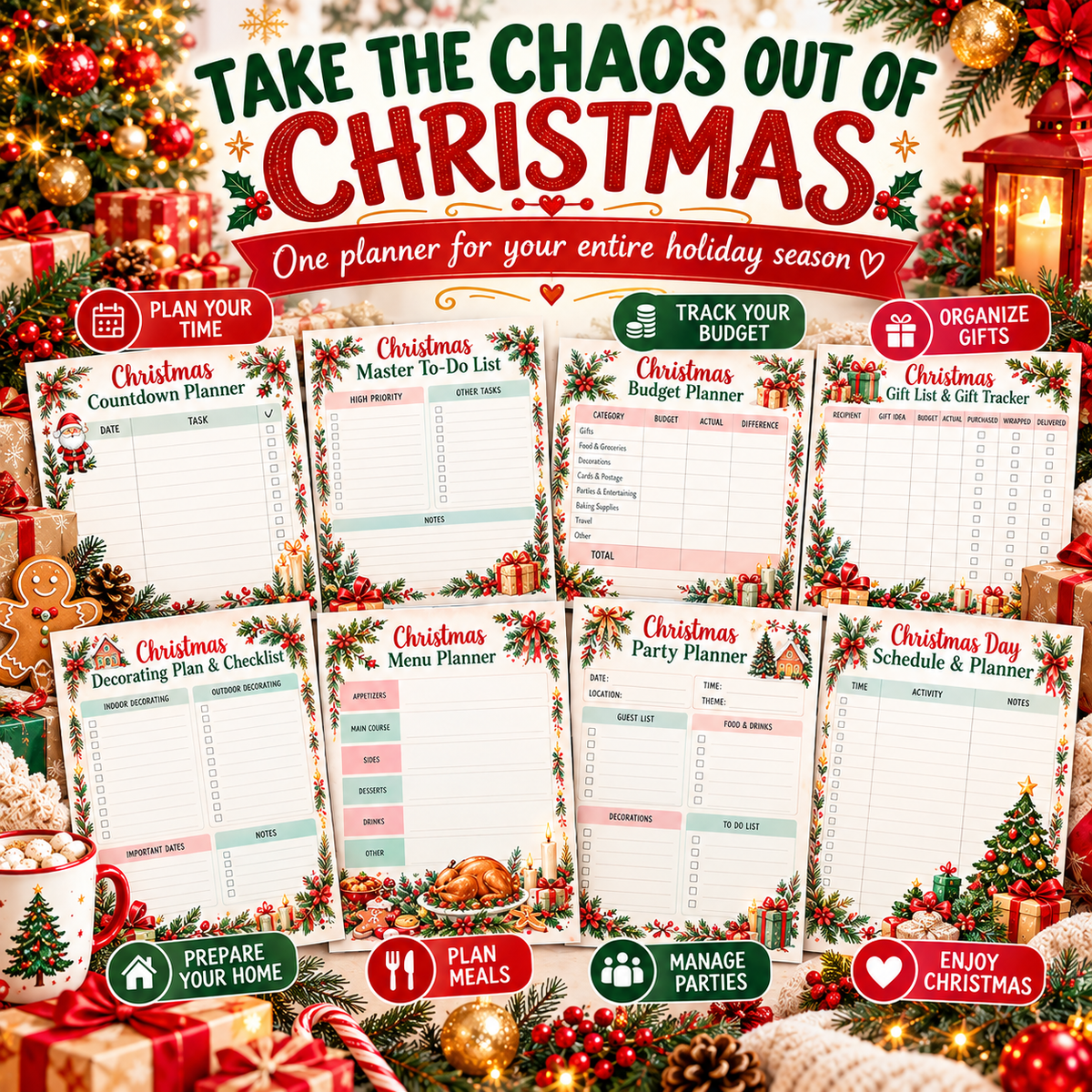 Christmas Planner Bundle — Printable PDF — existing product preview 2
